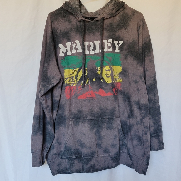 Zion Rootswear Tops - Zion Rootswear Marley Tie-Dye Hoodie - Black and Multicolor